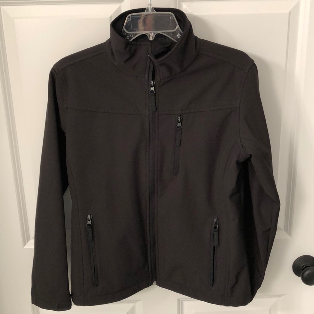Black Polyester and Spandex Jacket